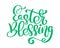 Easter holiday celebration. Easter Blessing handwriting lettering design for banner, poster, photo overlay, apparel