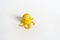 Easter holiday concept with cute handmade eggs: sea animal yellow octopus