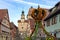 Easter holiday decoration in the beautiful german middle age village Rothenburg ob der Tauber Germany