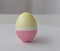 Easter holiday. Delicate eggs in pastel color on a blurred background