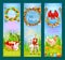 Easter Holiday and Egg Hunt banner template set