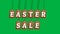 Easter holiday sale animation in price tag style on green screen