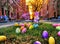 Easter Holiday Scene in Birmingham,Alabama,United States.