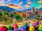 Easter Holiday Scene in Medellin,Antioquia,Colombia.