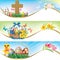 Easter horizontal banners