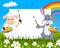 Easter Horizontal Painters - Lamb & Rabbit