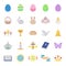 Easter icons set - colored