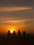 Easter Island Moai Silhoutte At Sunset