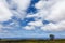 Easter Island Rapa Nui or Isla de Pascua landscape with the Pacific Ocean in the background, Chile