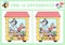 Easter kawaii find differences game for children. Attention skills activity with cute animals in toy vending machine. Spring