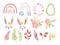 Easter kids pastel vector clip arts bundle