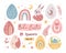 Easter kids pastel vector clip arts bundle