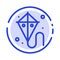 Easter, Kite, Spring, Madrigal Blue Dotted Line Line Icon