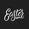 Easter lettering. Happy Easter calligraphic label design