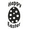 Easter lettering illustration. Easter cards with Easter egg