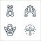 easter line icons. linear set. quality vector line set such as cross, angel, cross