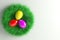 Easter Nest with three colorful Eggs