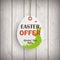 Easter Offer Egg Price Sticker Wooden Wall