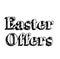 EASTER OFFERS stamp on white isolated