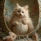 - Easter painting with a riza kitten, generative ai.
