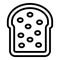 Easter panettone icon outline vector. Cake food
