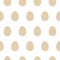 Easter pattern with eggs. Simple ornament, white and beige color.
