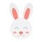 Easter rabbit flat icon, easter and holiday