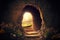 easter resurrection secret entrance to cave with tomb