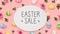 Easter sale message with Easter eggs