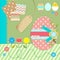 Easter scrapbook elements. Vector illustration