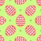 Easter seamless pattern. Repeated cute eggs and flowers.
