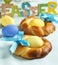 Easter Small Sweet Bread Wreath