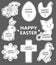 Easter sticker collection, cute animals