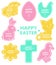 Easter sticker collection, cute animals