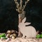 Easter still life with blossom willow branches in ceramic vase