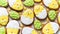 Easter sugar cookies backgrounds. Nice baked biscuits iced with bright glaze. Funny ideas of easter family cooking with children.