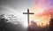 Easter Sunday concept: illustration of Jesus Christ crucifixion on Good Friday