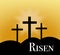 Easter sunday holy week sunrise card