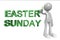 Easter sunday word with man