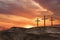 Easter Sunrise Three Crosses