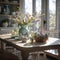 Easter Table Decor with Floral Centerpiece