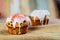 Easter traditional ukrainian decorated cake paska, kulich