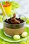 Easter treat idea chocolate mousse dessert in glass