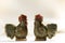 Easter two funny ceramic hens