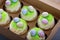 Easter vanilla cupcakes with cream cheese frosting