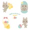 Easter vector icons set