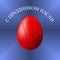 Easter vector illustration with Russian text.A red Easter egg