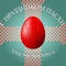 Easter vector illustration with Russian text.Red Easter egg on a background with a cross