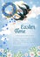 Easter vector swallow poster for paschal greeting