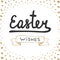 Easter wishes vector typography design elements for greeting cards, invitation, prints and posters.